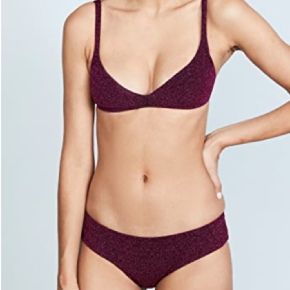 Alix Glitter Magenta Bikini Set